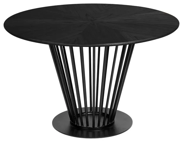 Modrest Conroy Modern Black Round Dining Table
