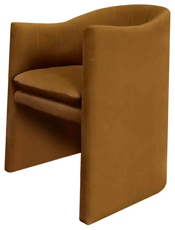Modrest Danube Modern Burnt Orange Fabric Dining Chair