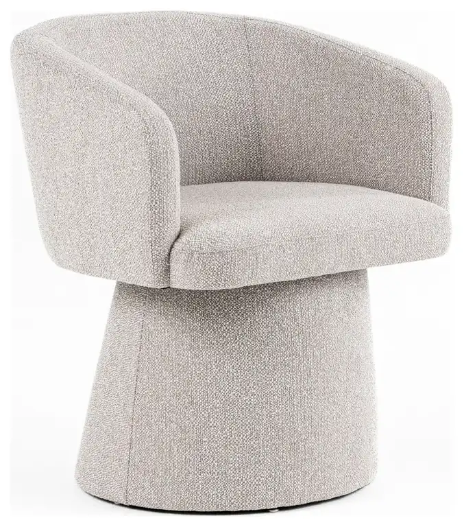 Modrest Linton Modern Light Grey Fabric Dining Chair