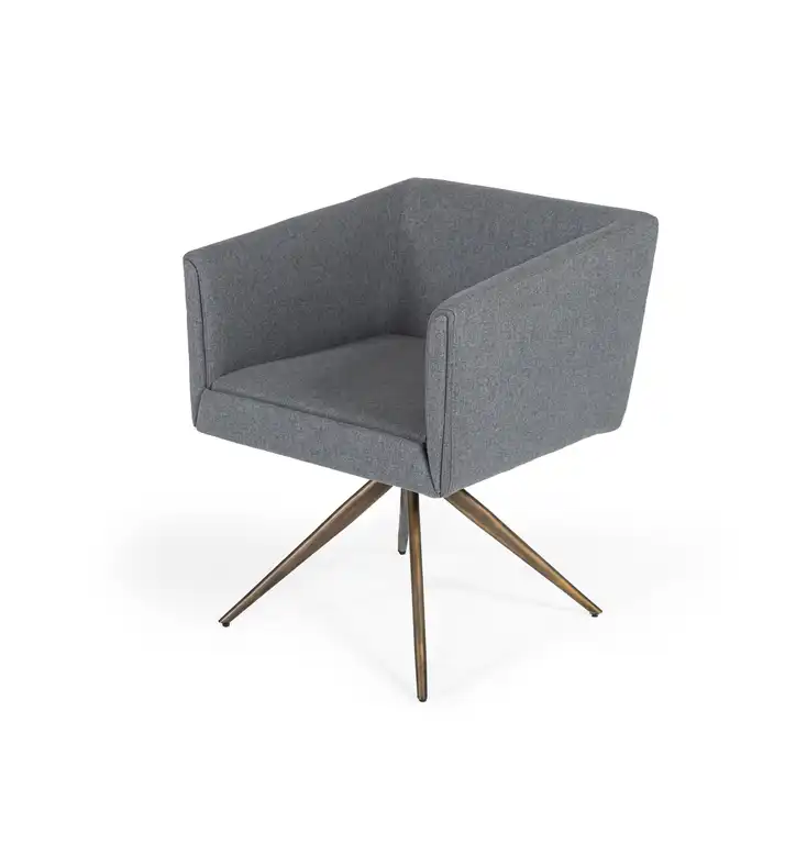 Modrest Riaglow Contemporary Dark Grey Fabric Dining Chair
