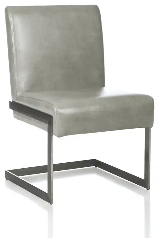 Modus Coral Synthetic Leather Upholstered 2 Dining Chair in Antique Grey