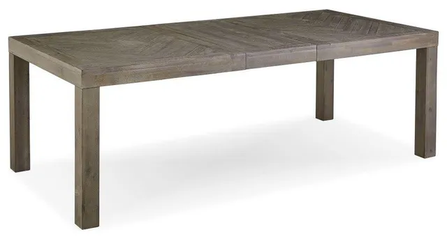 Modus Herringbone Extension Table in Rustic Latte