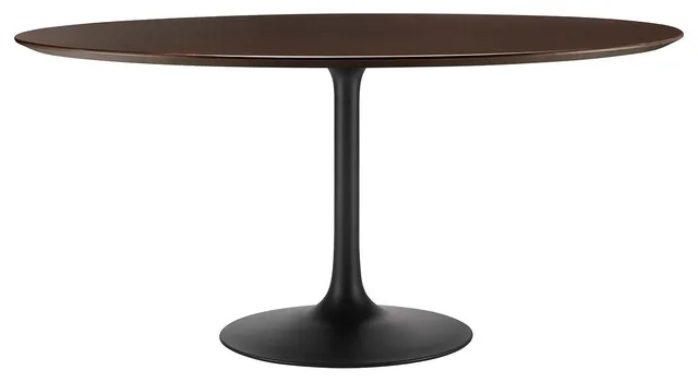 Modway Lippa 60" Wood Dining Table, Black Cherry Walnut
