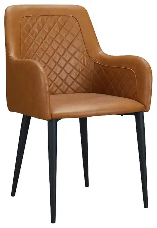 Moe's Home Collection Cantata 19.3" Faux Leather Chairs in Brown (Set of 2)