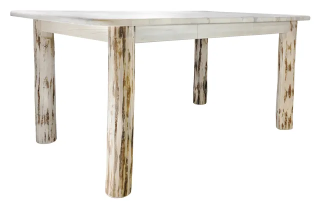 Montana Collection 4 Post Dining Table With Two 18" Leaves, Ready to Finish