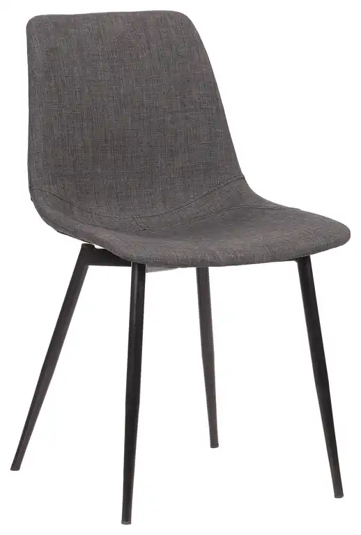 Monte Contemporary Dining Chair in Charcoal Fabric
