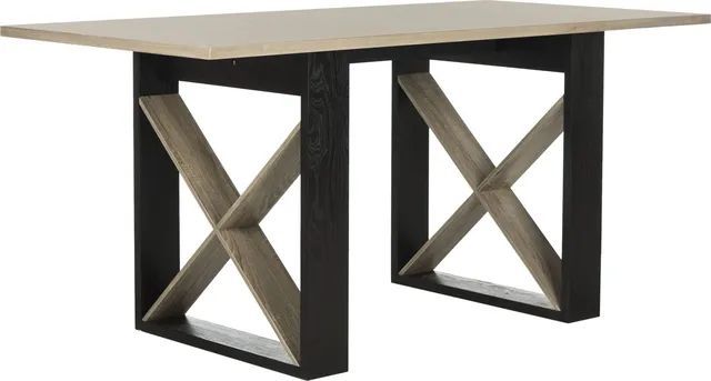 Monty Dining Table - Light Tan, Black