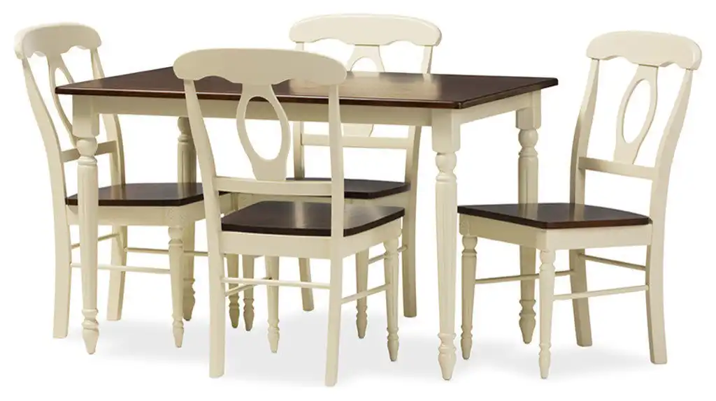 Napoleon French Country Cottage Buttermilk Finishing Wood 5-Piece Dining Set