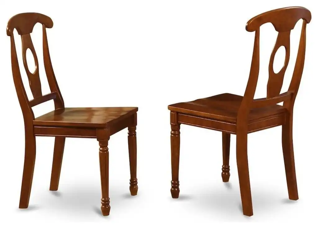 Napoleon Styled Chair With Wood Seat, Set of 2