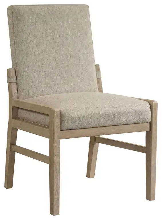 Nash Hardwood Upholstered Dinning Chair, Weathered Sand