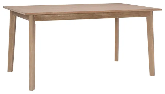 Natural Wood Dining Table with Midcentury Design and Solid Construction