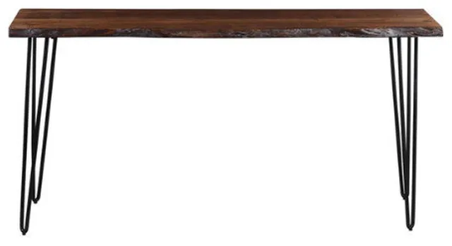 Nature's Edge Solid Acacia Counter Height Sofa Dining Table, Chestnut