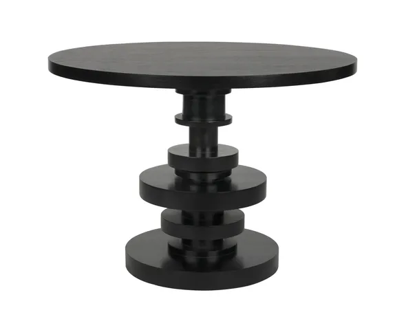 Noir Furniture Corum Round Table, Hand Rubbed Black