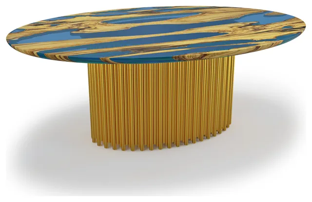 Okeanos Dining Table, 12-14 Seater, Tubular Base