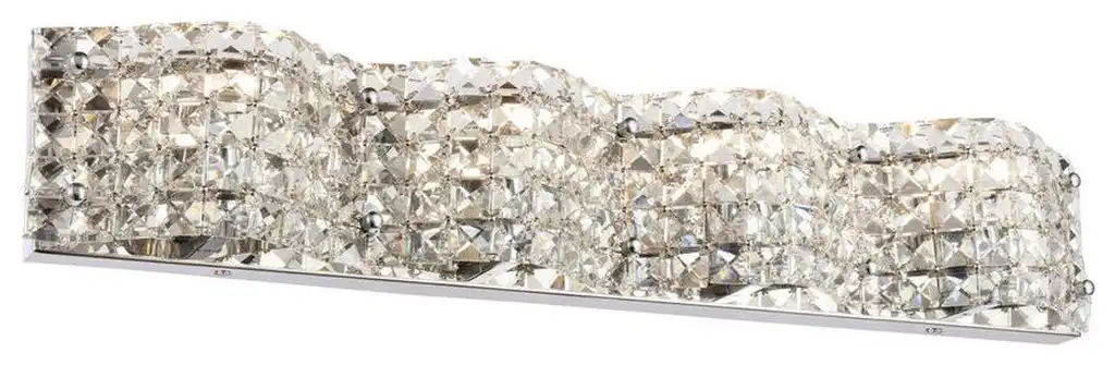 Ollie 4 light Chrome and Clear Crystals wall sconce