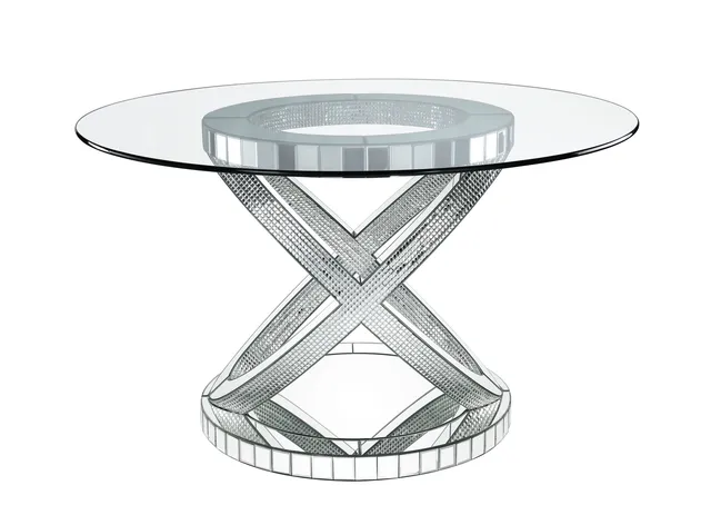 Ornat Dining Table, Faux Square Diamonds