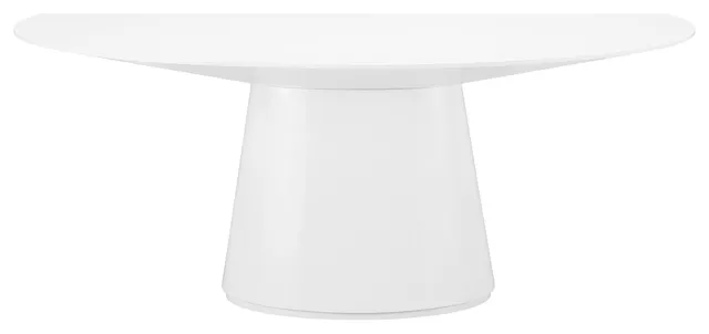 Otago Oval Dining Table White