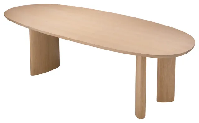 Oval Wooden Dining Table, Eichholtz Lindner, Brown