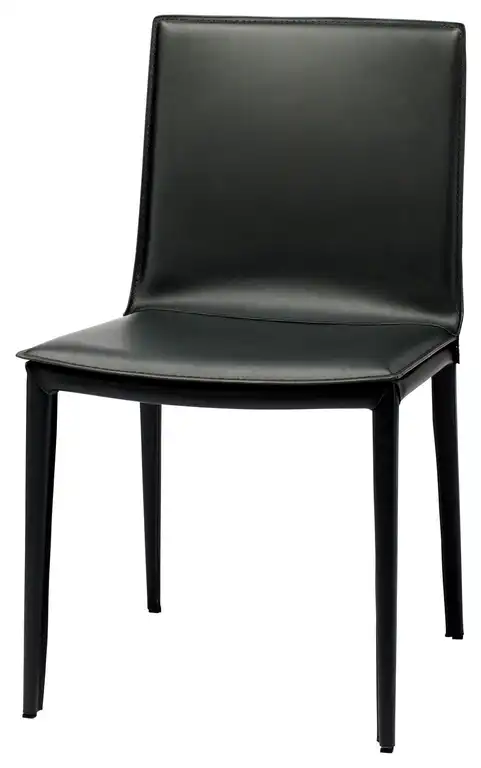 Palma Black Leather Dining Chair