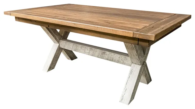 Parker Extendable Farmhouse Table, Natural, 42x84