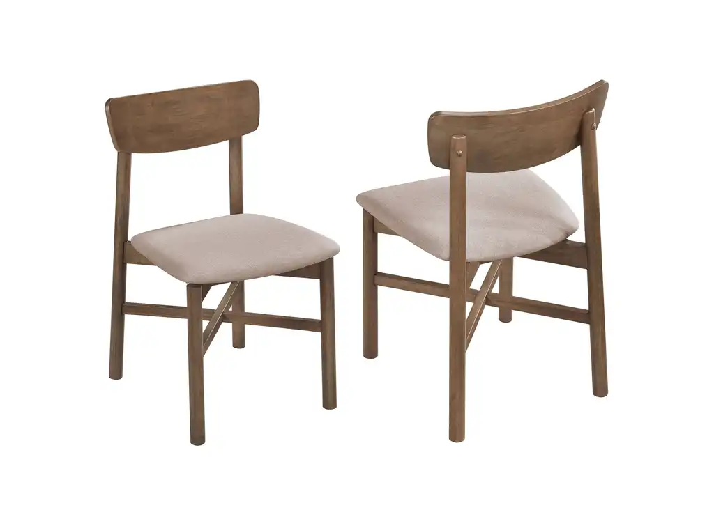 Parkridge Dining Side Chair Natural Walnut, Set of 2