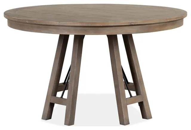 Paxton Place Dovetail Grey 52" Round Dining Table