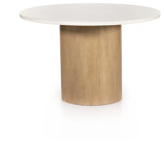 Pilo Dining Table, Italian White Marble