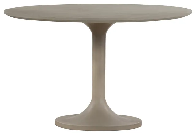 Pippa Concrete and Metal Tulip Round Dining Table