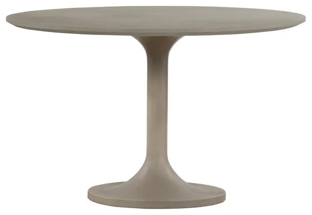 Pippa Concrete and Metal Tulip Round Dining Table