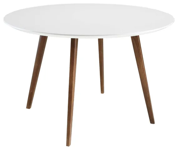 Platter Round Dining Table, White