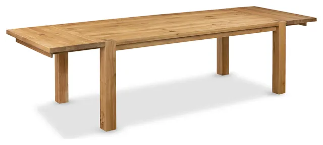 Poly and Bark Festa Dining Table, Oak, Extension 122"