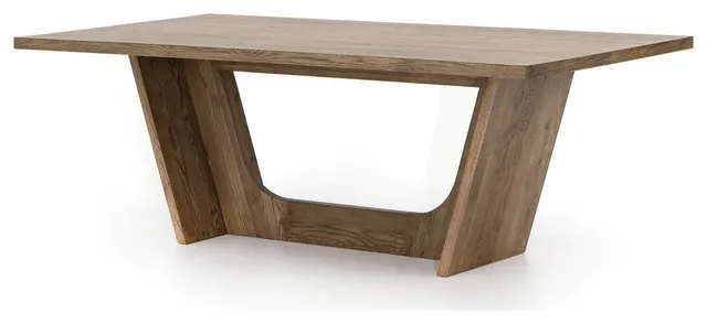Pryor Dining Table, 87", Smoked Grey