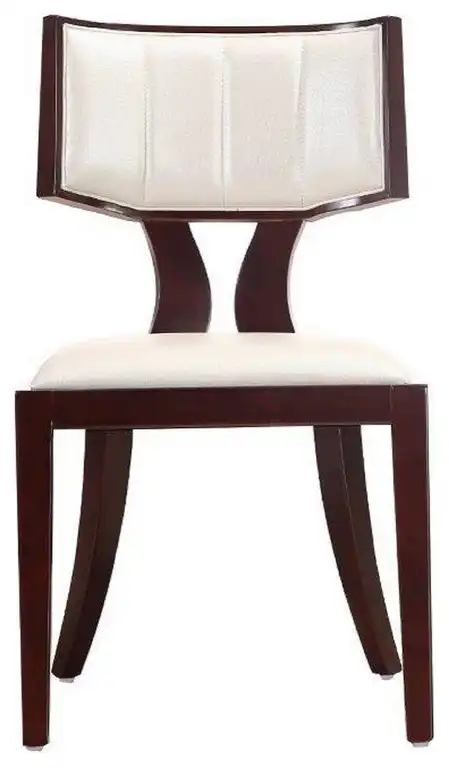 Pulitzer Dining Chair, Set of Two, Pearl White and Walnut