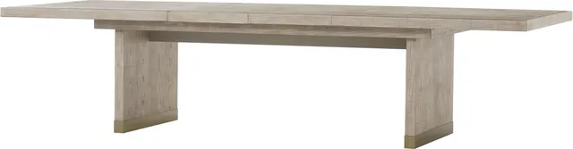 Raffles Extending Dining Table Natural, Satin Brass, Large