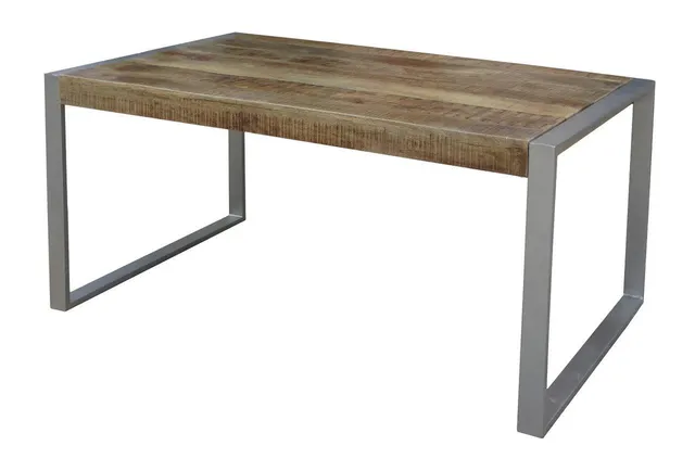 Reclaimed Wood Dining Table with Silver Metal Legs, 30" H X 60"l X 35.50"w
