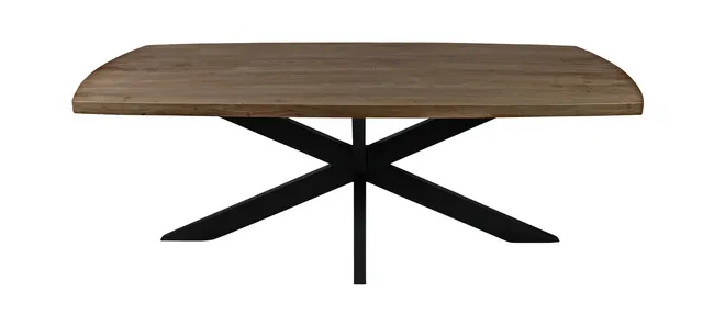 Redondo Dining Table With Mango Wood Top and Iron Legs