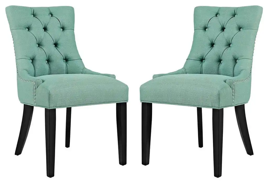 Regent Dining Side Chair Fabric Set of 2, Laguna
