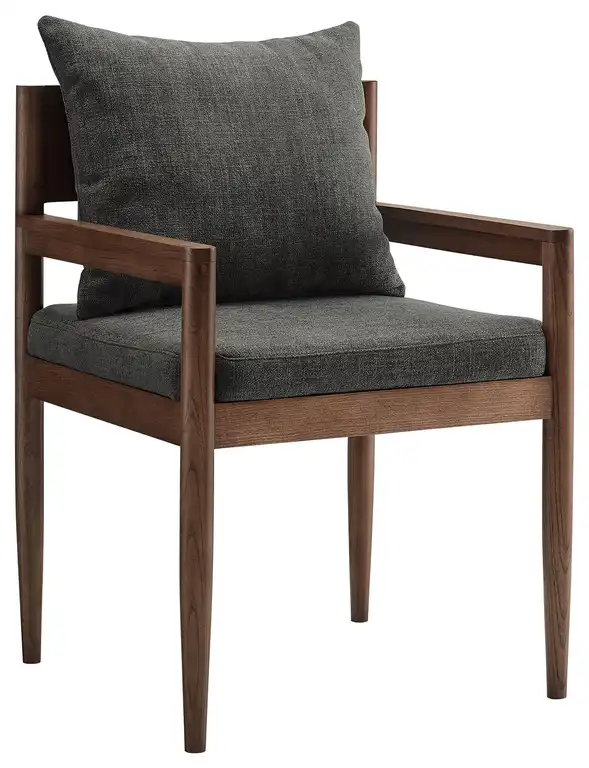 Remington Wood Dining Armchair, Charcoal
