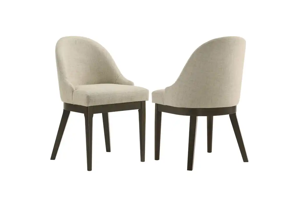 Reseda Upholstered Dining Side Chair Beige, Set of 2