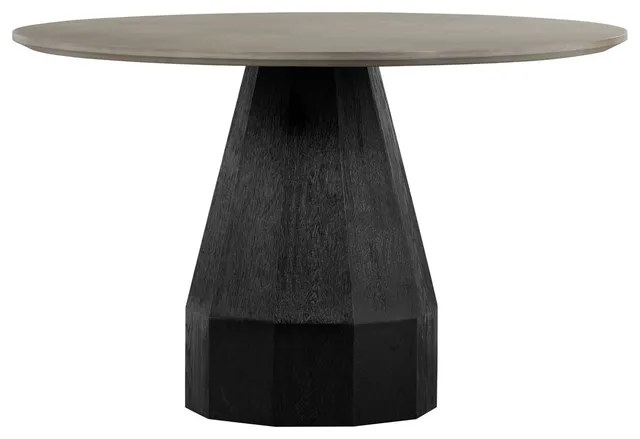 Revival Concrete and Oak Round Dining Table