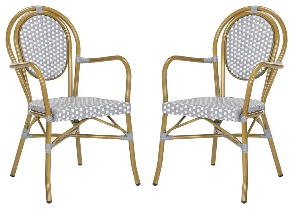 Riviera Bistro Stacking Arm Chair Set, Belen Kox