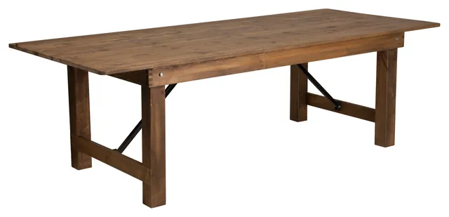Roseto FFIF36996 Hercules Foldable Rustic Oversized 8 ft - Pine