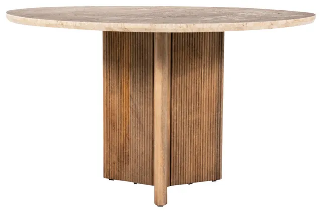 Round Mango Wood Dining Table, Eleonora Sara