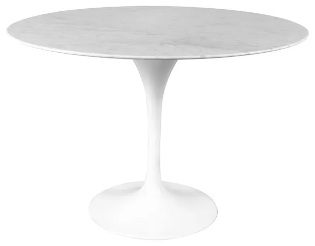 Round Natural Marble Dining Table, 42"