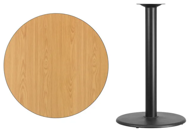 Round Natural Table Top XU-RD-36-NATTB-TR24B-GG