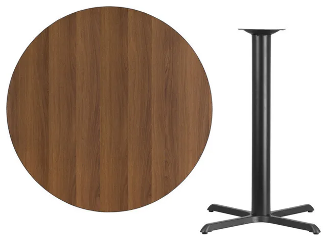 Round Walnut Table Top XU-RD-42-WALTB-T3333B-GG