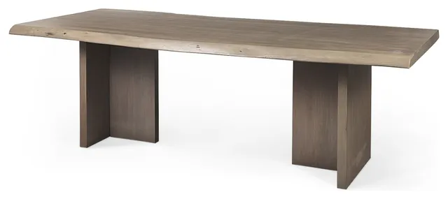 Rustic Live Edge Natural Wood Dining Table