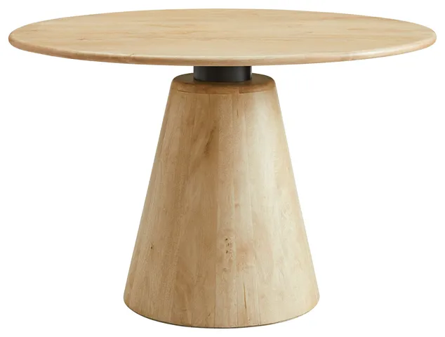 Sabelle 47" Round Wood Dining Table, Natural