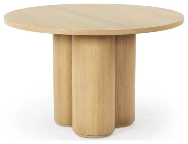 Safavieh Couture Kathalina Round Wood Dining Table, Natural