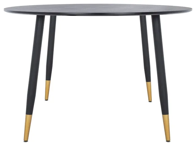 Safavieh Kamala Round Dining Table, Black/Gold